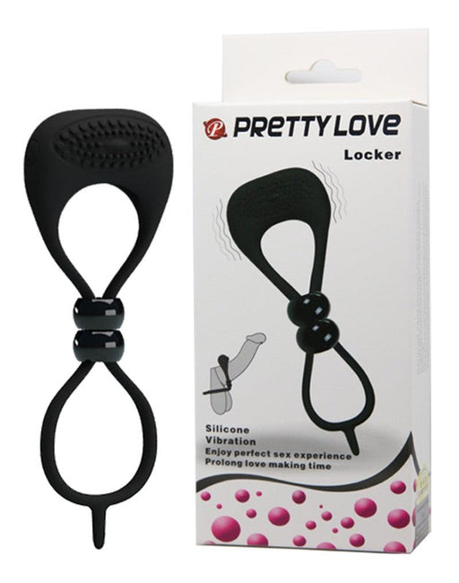 Pretty Love - Locker - Vibrerende Cockring - Zwart-Erotiekvoordeel.nl