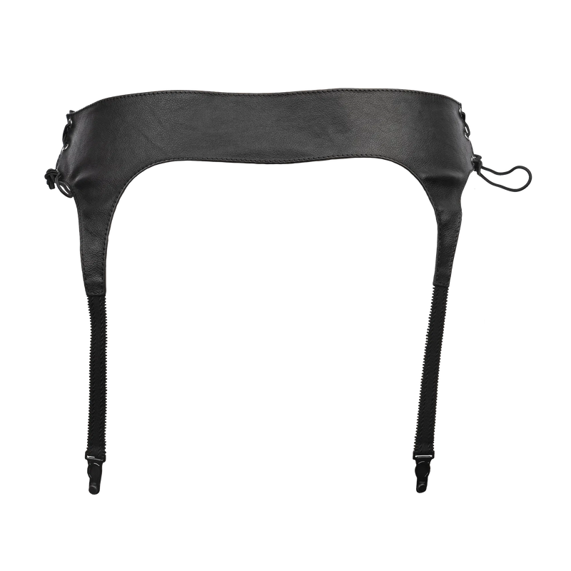 Rimba - Leren Jarretelgordel - Met Veters Zijkant-Erotiekvoordeel.nl