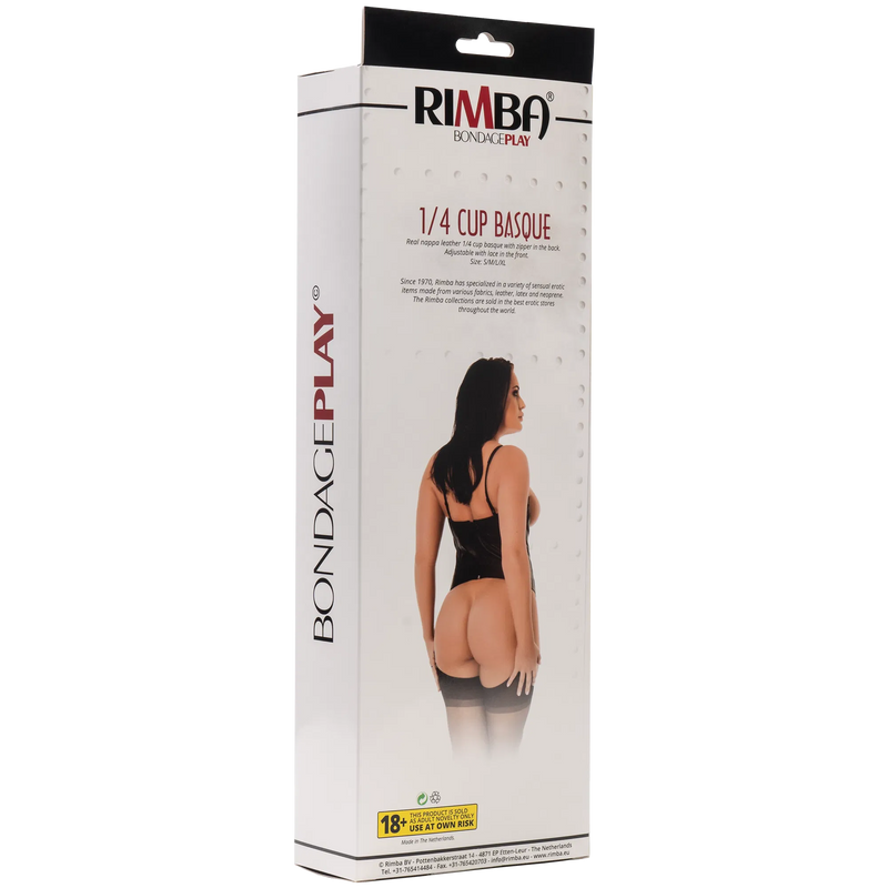 Rimba - Leren Corset Met Open Cups-Erotiekvoordeel.nl