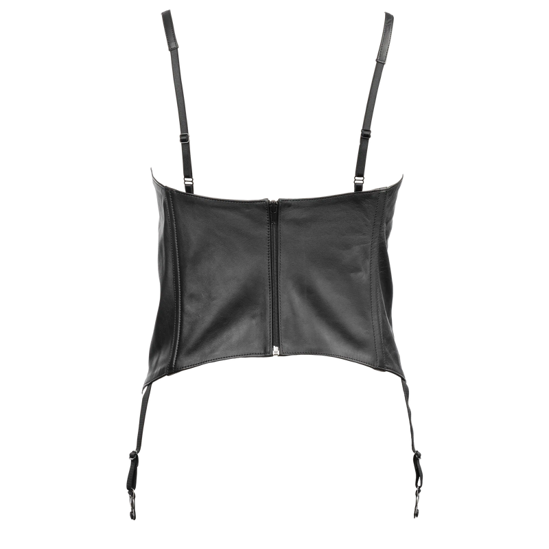 Rimba - Leren Corset Met Open Cups-Erotiekvoordeel.nl