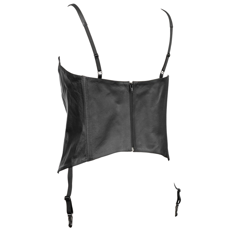 Rimba - Leren Corset Met Open Cups-Erotiekvoordeel.nl