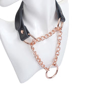 Liebe Seele - Martingale-Halsband - Schwarz/Roségold - Erotiekvoordeel.nl