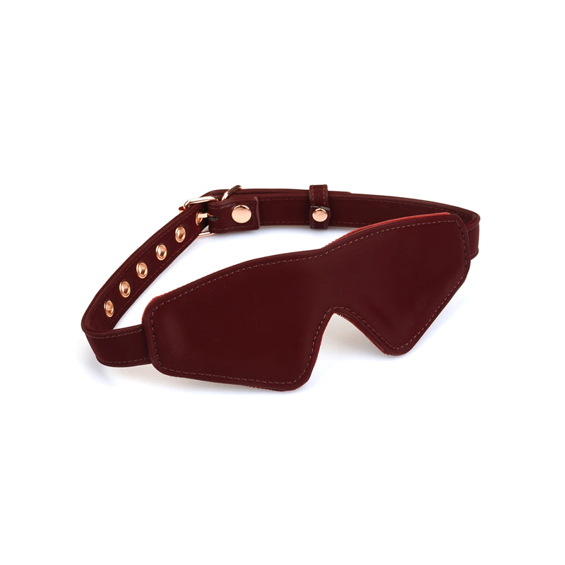 Liebe Seele - Metallic Shade Red - Vegan PU Lederen Blinddoek - Rood/Rosé Goud
