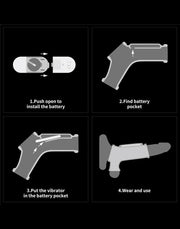 LoveToy - Silk Knights Ring - Vibrerende Penis en Scrotum Sleeve - Ø 2,8 cm - Zwart-Erotiekvoordeel.nl