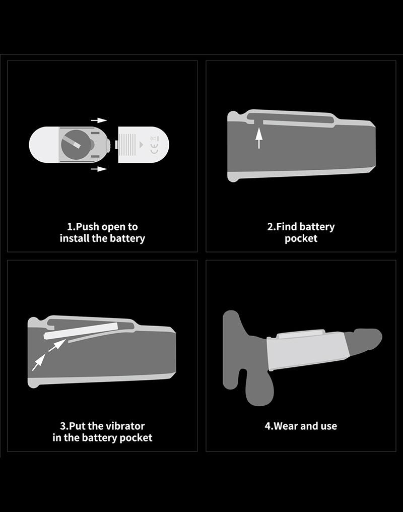 LoveToy - Wave Knights Ring - Vibrerende Penis Sleeve - Ø 3,7 cm - Zwart-Erotiekvoordeel.nl