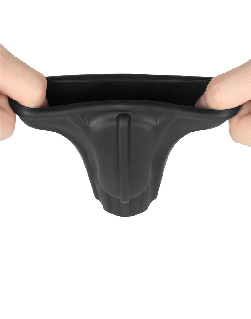 LoveToy - Ridge Knights Ring - Vibrerende Penis Sleeve - Ø 3,7 cm - Zwart-Erotiekvoordeel.nl