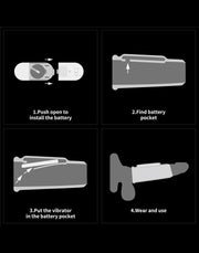 LoveToy - Spiral Knights Ring - Vibrerende Penis Sleeve - Ø 3,7 cm - Zwart-Erotiekvoordeel.nl