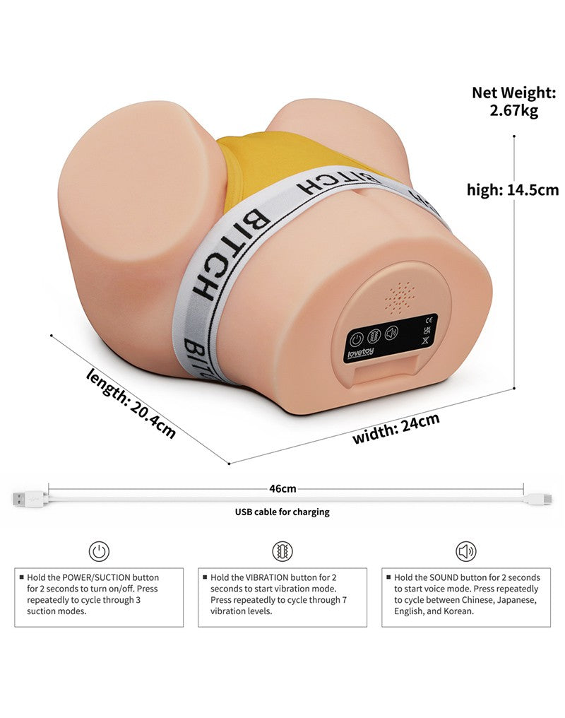 LoveToy Streetgirls Deveny - Zuigmasturbator - Lichte Kleur-Erotiekvoordeel.nl