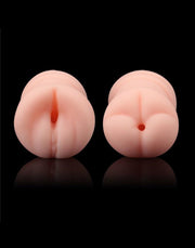 LoveToy - Virgin-Skin Blowout - Dubbelzijdige Stroker Masturbator - Vagina en Ass - Lichte Huidskleur-Erotiekvoordeel.nl