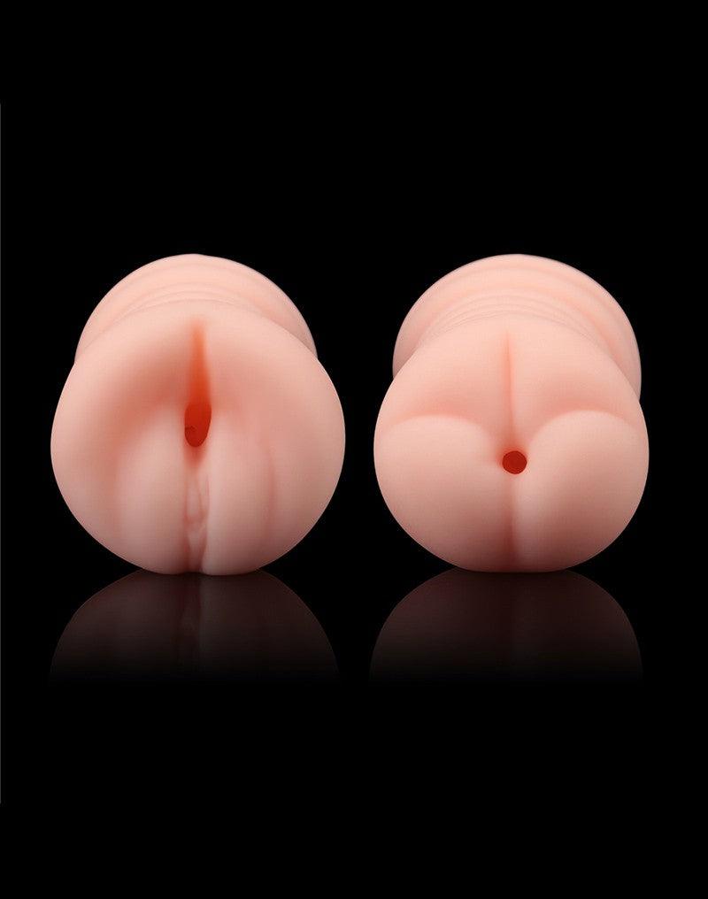 LoveToy - Virgin-Skin Blowout - Dubbelzijdige Stroker Masturbator - Vagina en Ass - Lichte Huidskleur-Erotiekvoordeel.nl