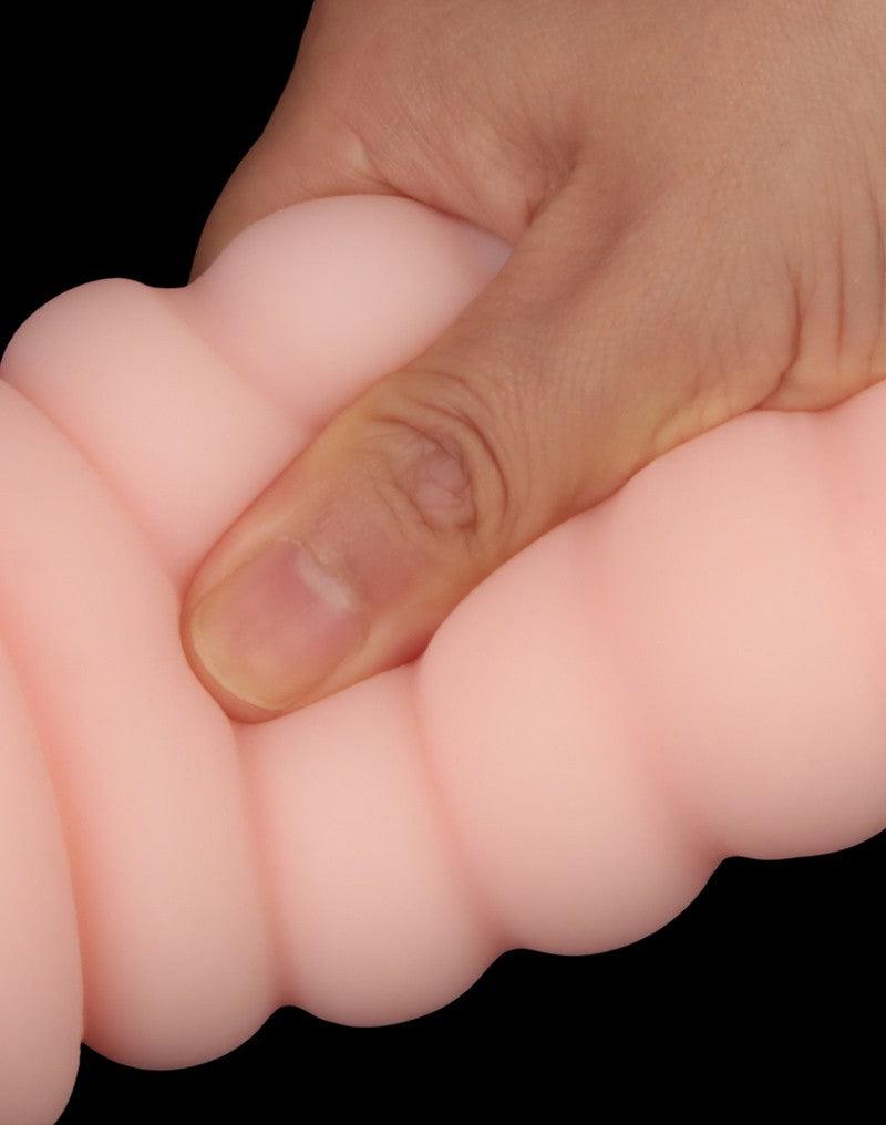 LoveToy - Virgin-Skin Blowout - Dubbelzijdige Stroker Masturbator - Vagina en Ass - Lichte Huidskleur-Erotiekvoordeel.nl