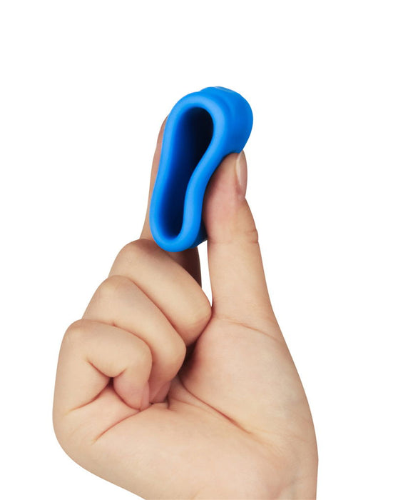 LoveToy - Pinnacle Pro - Twin Flex Stretcher Cockring - Blauw-Erotiekvoordeel.nl