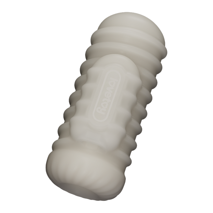 LoveToy - Knights Ring - Vibrerende Dual Purpose Sleeve - Golvend - Wit-Erotiekvoordeel.nl