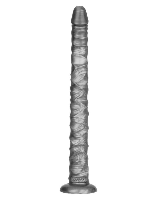 LoveToy - Vibrax Slider - Lange Vibrerende Anaal Dildo - 40,5 cm - Zilver-Erotiekvoordeel.nl