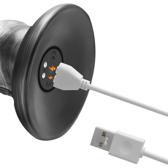 LoveToy - Vibrax Slider - Lange Vibrerende Anaal Dildo - 40,5 cm - Zilver-Erotiekvoordeel.nl