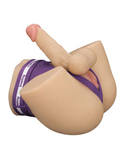 LoveToy - Streetgirl's Dual Motor Sensation Pulse Masturbator met Dildo - Beige-Erotiekvoordeel.nl