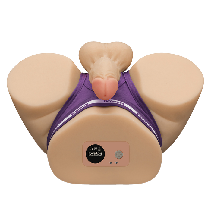 LoveToy - Streetgirl's Dual Motor Sensation Pulse Masturbator met Dildo - Beige-Erotiekvoordeel.nl