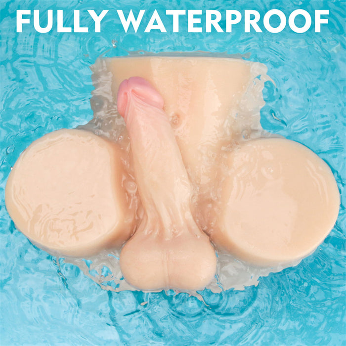 LoveToy - Streetgirl's Dual Motor Sensation Pulse Masturbator met Dildo - Beige-Erotiekvoordeel.nl