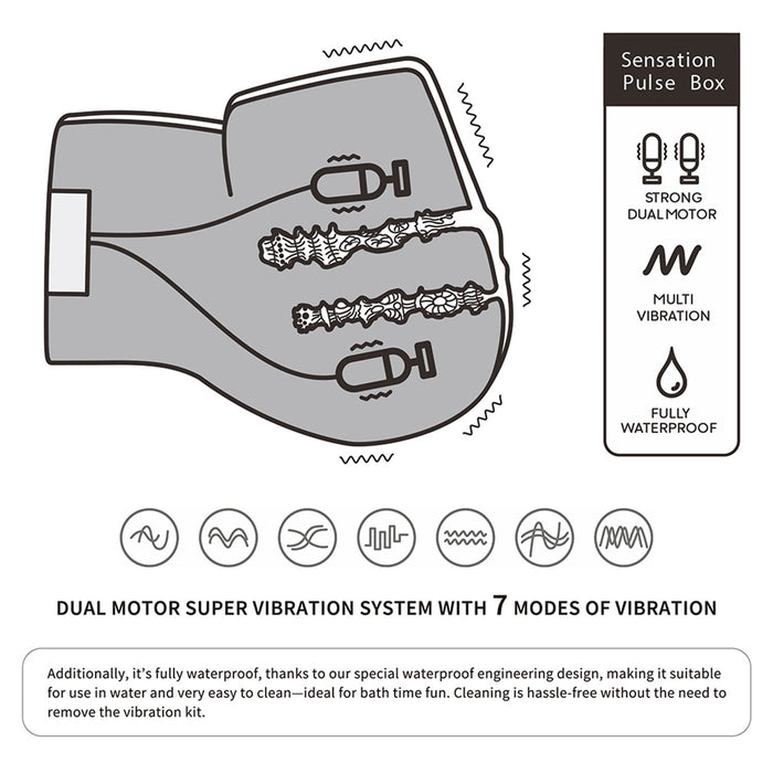LoveToy - Streetgirl's Dual Motor Sensation Pulse Masturbator - Beige-Erotiekvoordeel.nl