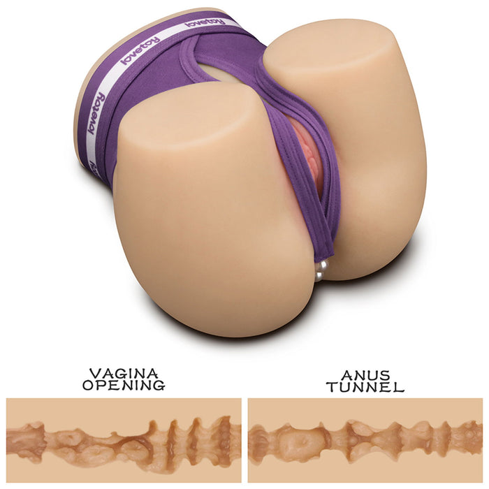 LoveToy - Streetgirl's Dual Motor Sensation Pulse Masturbator - Beige-Erotiekvoordeel.nl