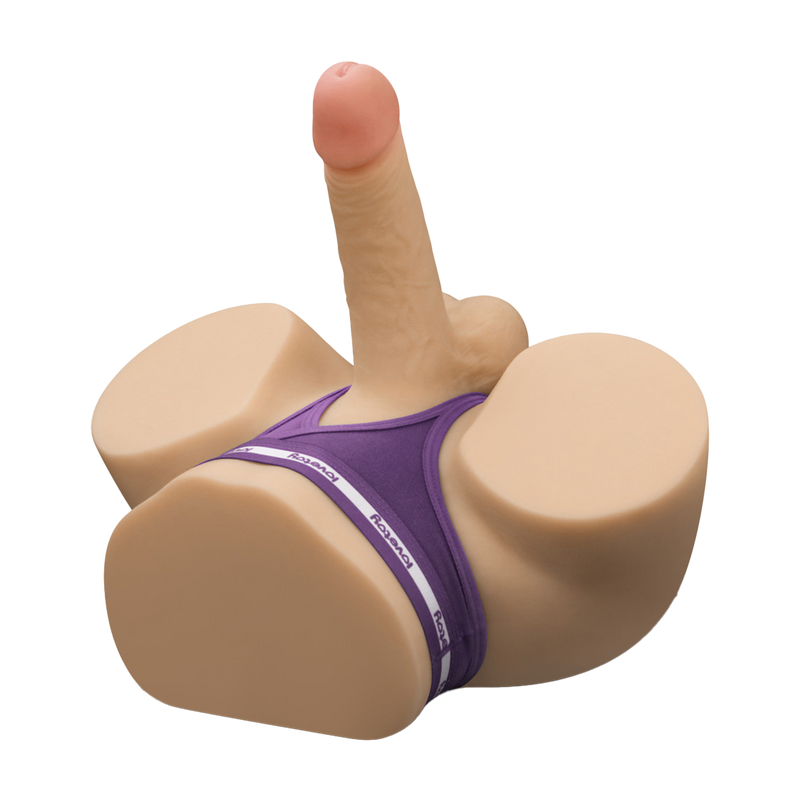 LoveToy - Streetgirl's 17 Masturbator met Buigbare Dildo - Beige-Erotiekvoordeel.nl