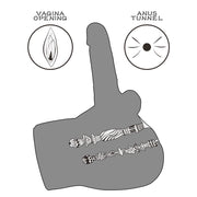 LoveToy - Streetgirl's 17 Masturbator met Buigbare Dildo - Beige-Erotiekvoordeel.nl