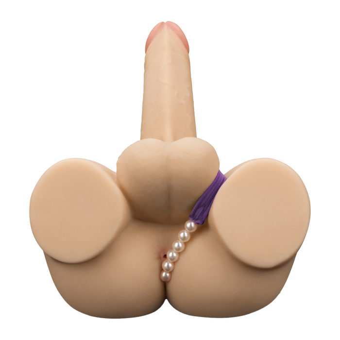 LoveToy - Streetgirl's 14 Masturbator met Buigbare Dildo - Beige-Erotiekvoordeel.nl