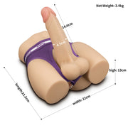 LoveToy - Streetgirl's 14 Masturbator met Buigbare Dildo - Beige-Erotiekvoordeel.nl