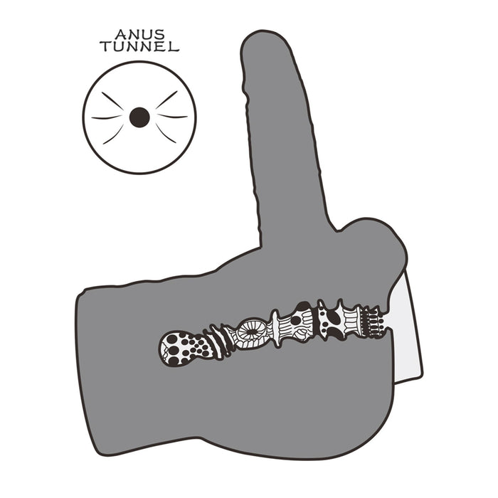 LoveToy - Streetgirl's 14 Masturbator met Buigbare Dildo - Beige-Erotiekvoordeel.nl