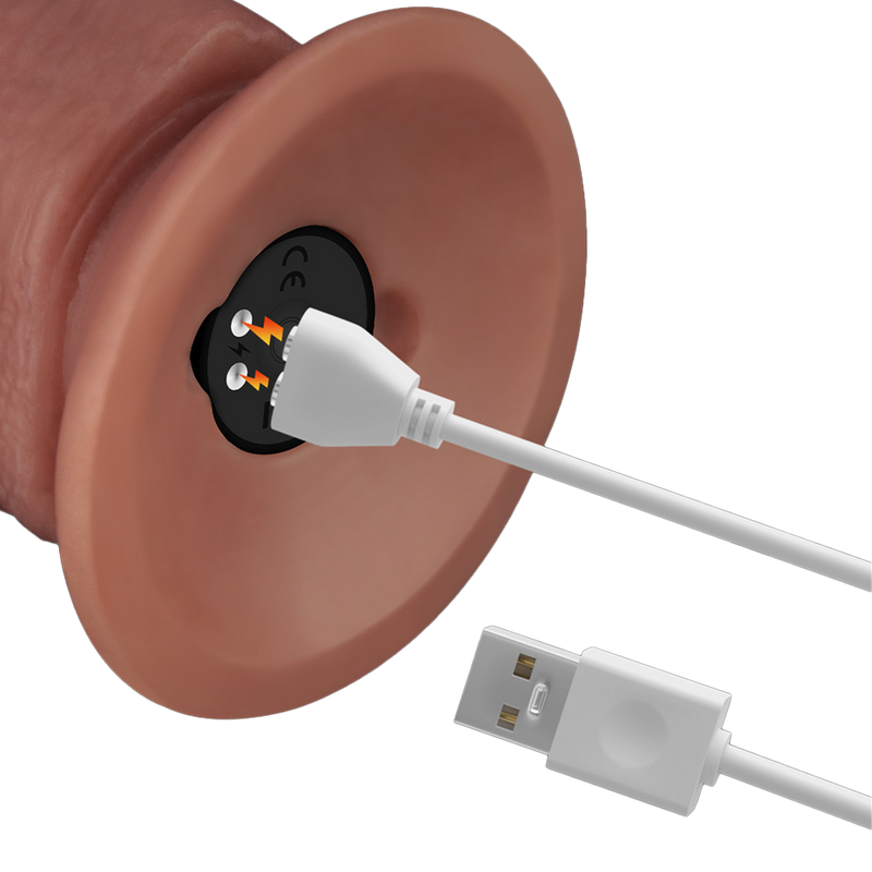 LoveToy - Power Cock - 26,5 cm - Vibrerende Dildo - Dual Density - Lichte Huidskleur-Erotiekvoordeel.nl