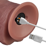 LoveToy - Power Cock - 23 cm - Vibrerende Dildo - Dual Density - Lichte Huidskleur-Erotiekvoordeel.nl