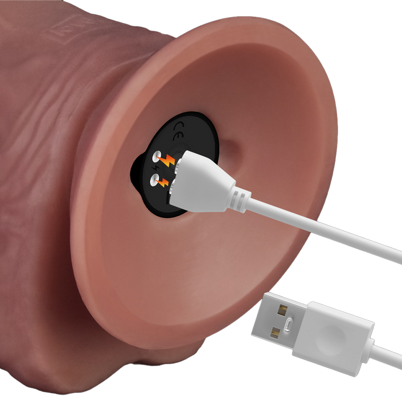 LoveToy - Power Cock - 23 cm - Vibrerende Dildo - Dual Density - Lichte Huidskleur-Erotiekvoordeel.nl