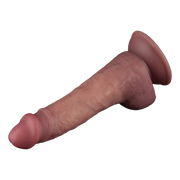 LoveToy - Power Cock - 21,5 cm - Vibrerende Dildo - Dual Density - Lichte Huidskleur-Erotiekvoordeel.nl