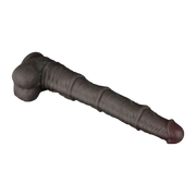 LoveToy - Nature Cock - Dubbellaags Buigbare Dildo met Aders - 40 cm - Bruin-Erotiekvoordeel.nl
