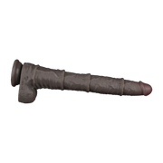 LoveToy - Nature Cock - Dubbellaags Buigbare Dildo met Aders - 40 cm - Bruin-Erotiekvoordeel.nl