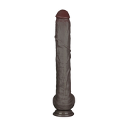 LoveToy - Nature Cock - Dubbellaags Buigbare XXL Dildo - 37,5 cm - Bruin-Erotiekvoordeel.nl