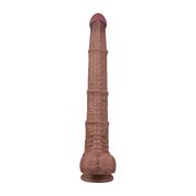 LoveToy - Nature Cock - Dubbellaags Buigbare Dildo met Aders - 40 cm-Erotiekvoordeel.nl