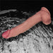 LoveToy - Sliding Skin Vibrerende Dildo Pro II - Met Afstandsbediening - 25 cm - Lichte Huidskleur-Erotiekvoordeel.nl
