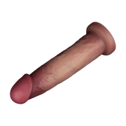 LoveToy - Sliding Skin Vibrerende Dildo Pro II - Met Afstandsbediening - 23 cm - Lichte Huidskleur-Erotiekvoordeel.nl