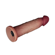 LoveToy - Sliding Skin Vibrerende Dildo Pro II - Met Afstandsbediening - 23 cm - Lichte Huidskleur-Erotiekvoordeel.nl