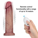 LoveToy - Sliding Skin Vibrerende Dildo Pro II - Met Afstandsbediening - 23 cm - Lichte Huidskleur-Erotiekvoordeel.nl