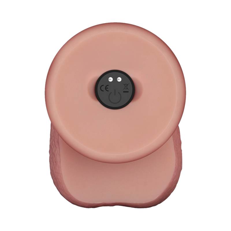 LoveToy - Sliding Skin Vibrerende Dildo Pro II - Met Afstandsbediening - 20 cm - Lichte Huidskleur-Erotiekvoordeel.nl