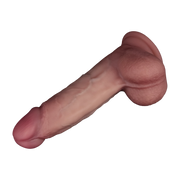 LoveToy - Sliding Skin Vibrerende Dildo Pro II - Met Afstandsbediening - 20 cm - Lichte Huidskleur-Erotiekvoordeel.nl