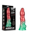 LoveToy - Dual Density Siliconen - Opblaasbare Dildo - Rood/Groen-Erotiekvoordeel.nl
