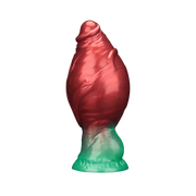 LoveToy - Dual Density Siliconen - Opblaasbare Dildo - Rood/Groen-Erotiekvoordeel.nl