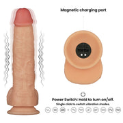 LoveToy - Ingen - Vibrerende Strap-on Set - Lengte 24 cm - Lichte Huidskleur-Erotiekvoordeel.nl