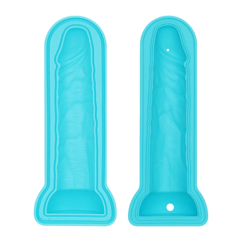 LoveToy - Siliconen IJsblokjesvorm - Realistische Penis - Blauw-Erotiekvoordeel.nl
