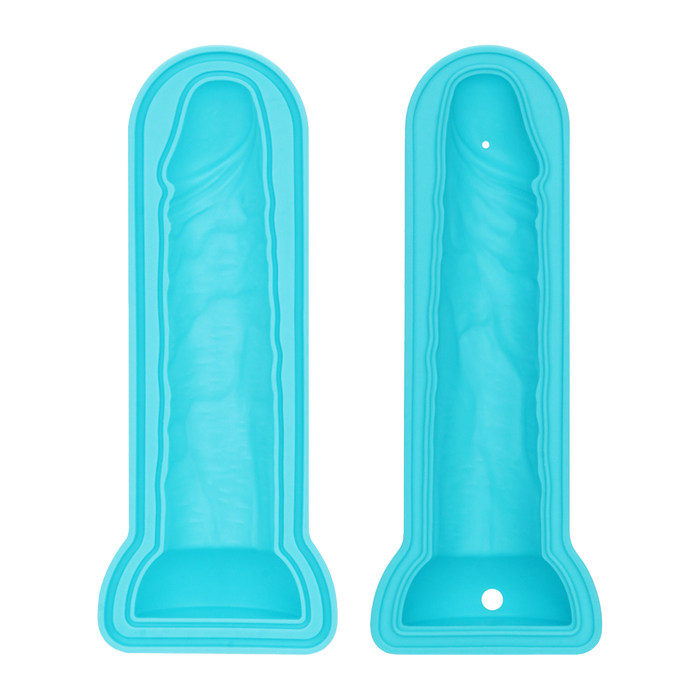 LoveToy - Siliconen IJsblokjesvorm - Realistische Penis - Blauw-Erotiekvoordeel.nl