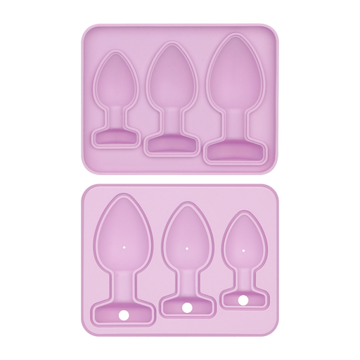 LoveToy - Siliconen IJsblokjesvorm - Buttplug Set - Lila-Erotiekvoordeel.nl