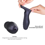 ManWan - Ryzer MAX - Penis Extender en Zachte Masturbatie Sleeve - Black Plum-Erotiekvoordeel.nl